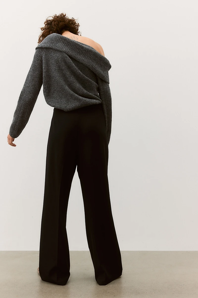 Flared Jersey Pants