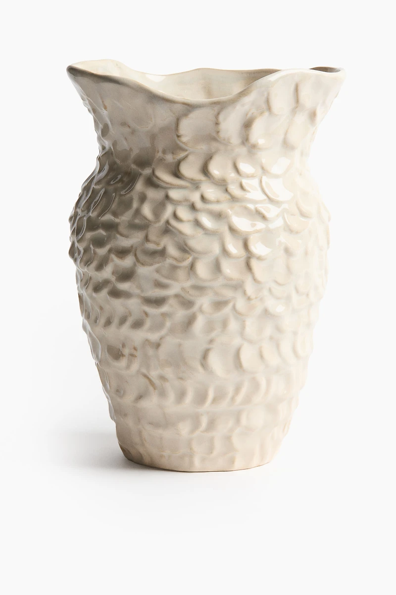 Grand vase d'inspiration marine en grès cérame