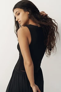 Textured Jersey Vest