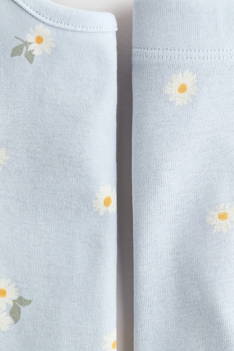 Snug Fit Printed Cotton Pajamas