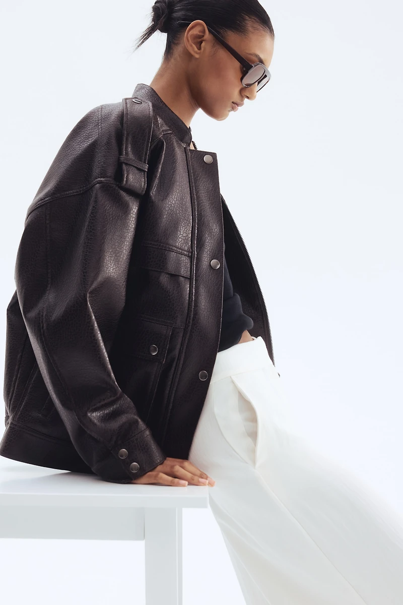 Pantalon large en sergé