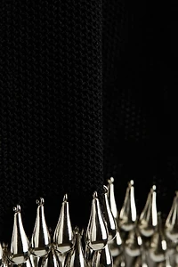 Top filet avec galons de perles fantaisie