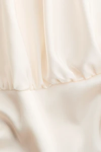 One-Shoulder Satin Blouse