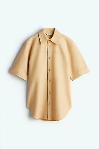 Loose-Fit Leather Shirt