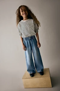 Wide Leg Paper-bag Jeans