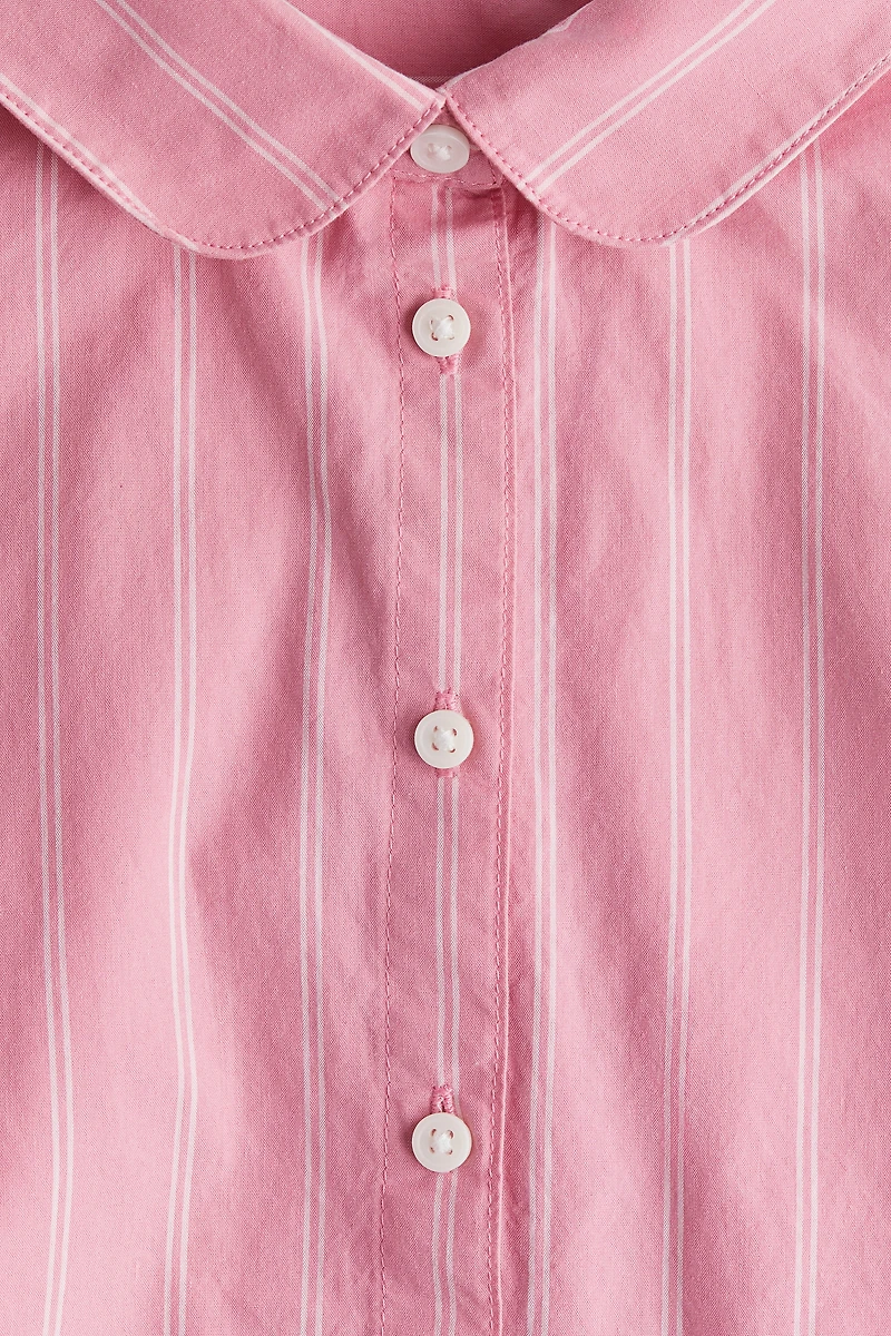 Balloon-Sleeved Cotton Shirt