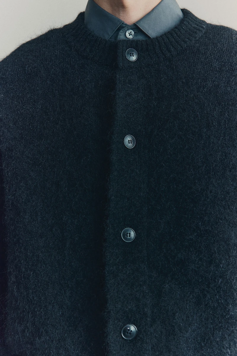 Relaxed-Fit Mohair-Blend Cardigan