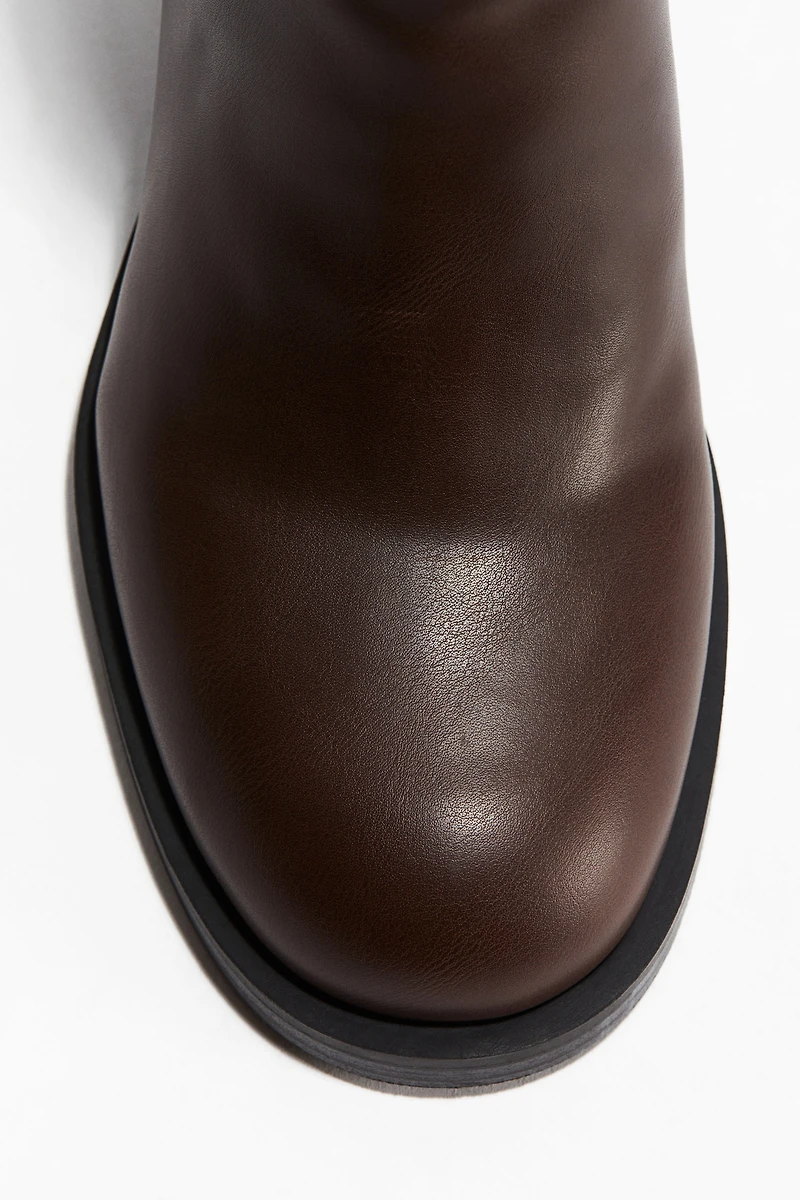 Block-Heeled Ankle Boots