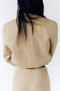 Linen-Blend Dress Pants