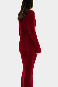Chandail en tricot duveteux