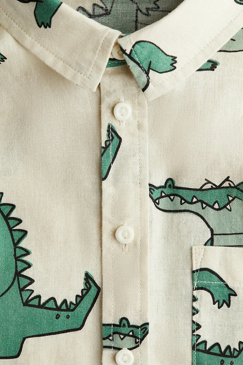 Chemise en lin mélangé