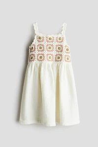 Cotton Crochet-Look Dress