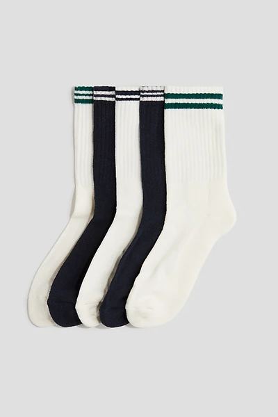 5-pack Ribbed Terry Socks