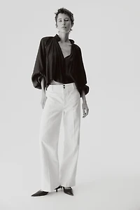 Jean large taille haute