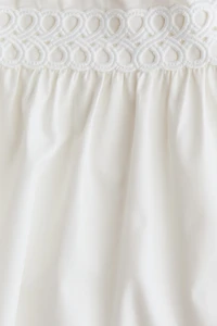 Puff-Sleeved Poplin Dress