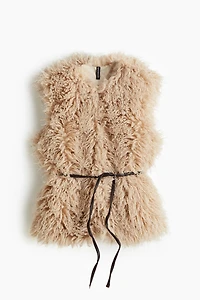 Veste sans manches duveteuse