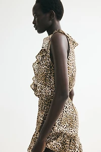 Flounced Viscose-Blend Romper