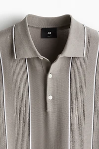 Polo coupe classique en tricot pointelle