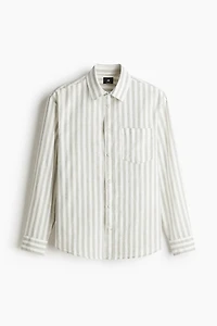 Chemise classique en lin mélangé