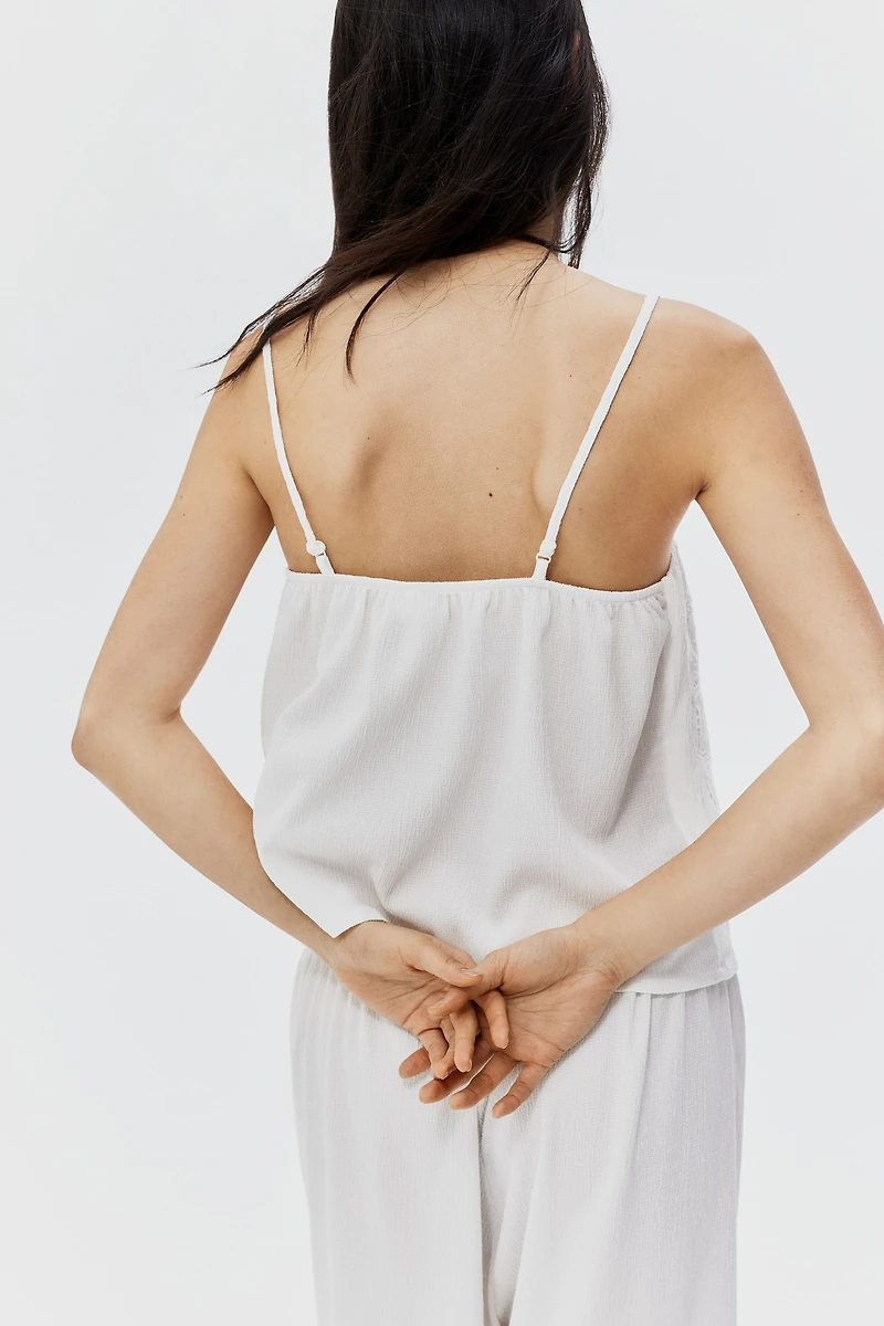Camisole Top with Eyelet Embroidery