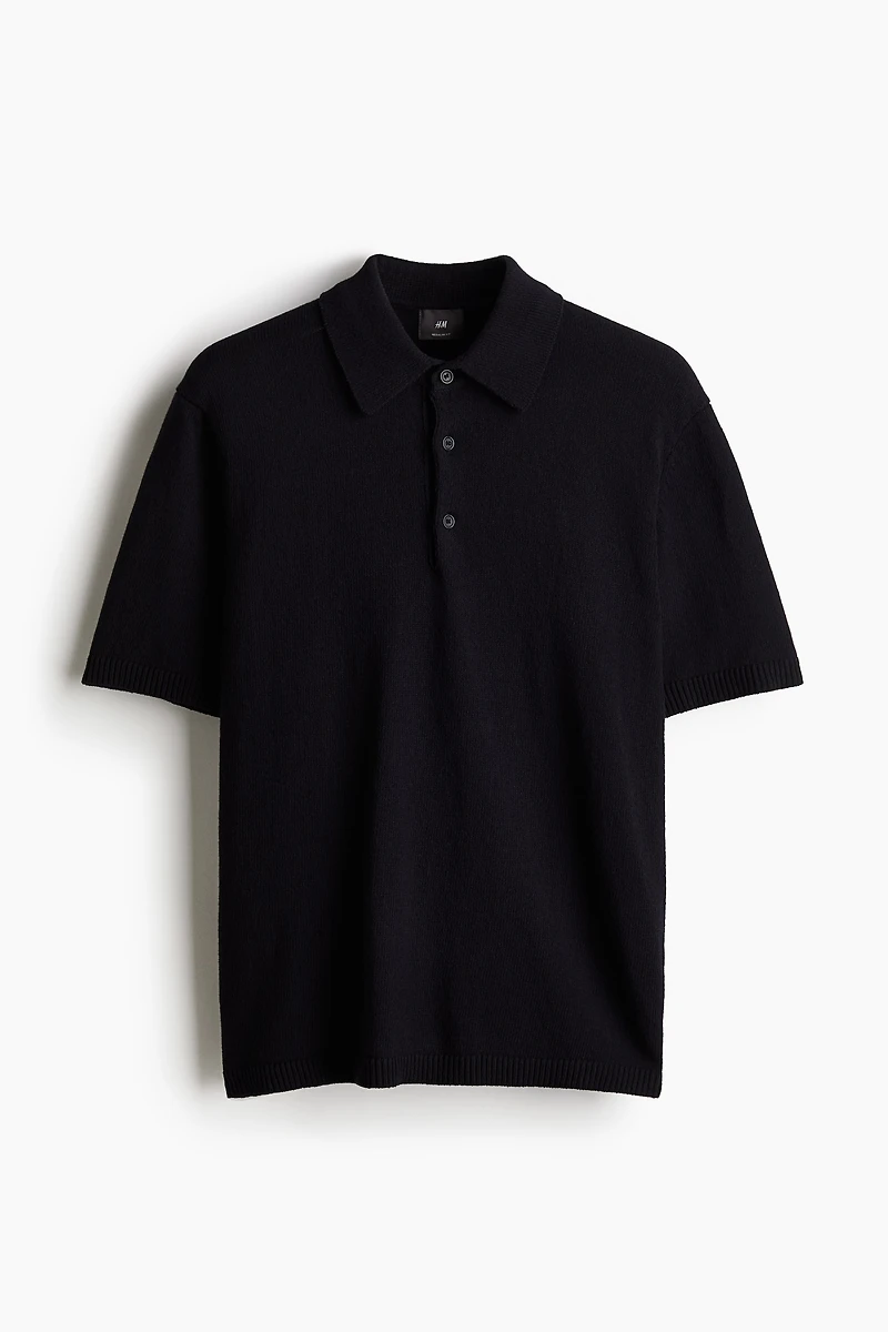 Regular-Fit Fine-Knit Polo Shirt