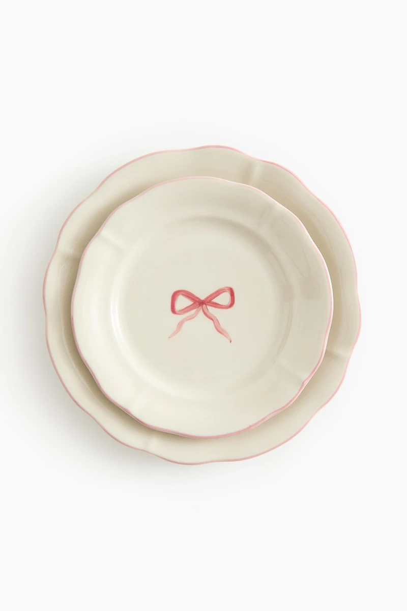 Hand-Painted Stoneware Appetizer Plate