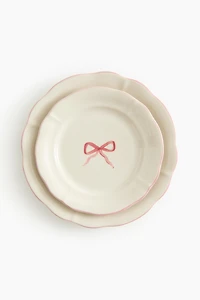 Hand-Painted Stoneware Appetizer Plate