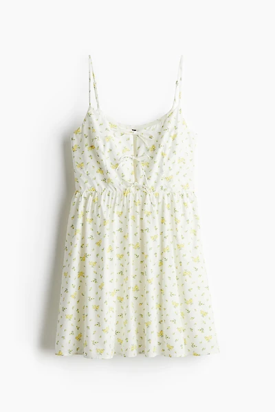 Robe en popeline avec détails noués