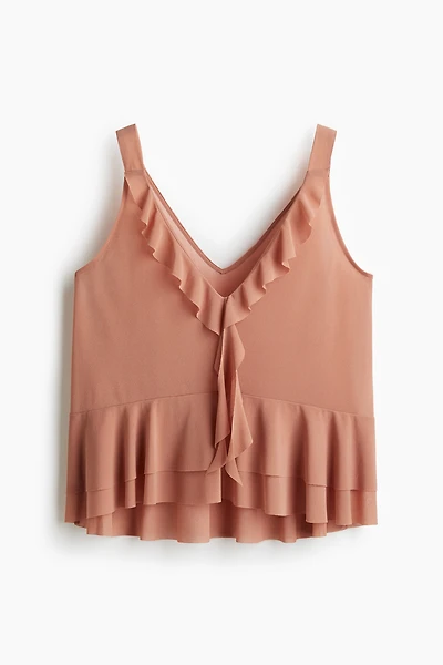 Flounced Sleeveless Top