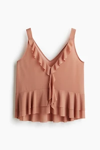 Flounced Sleeveless Top
