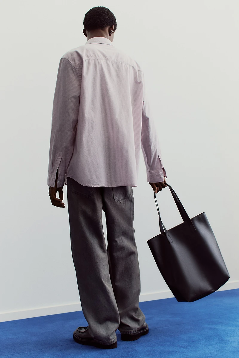 Oversized-Fit Seersucker Shirt