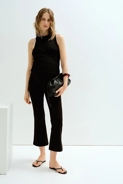 MAMA Crease-Front Interlock Pants