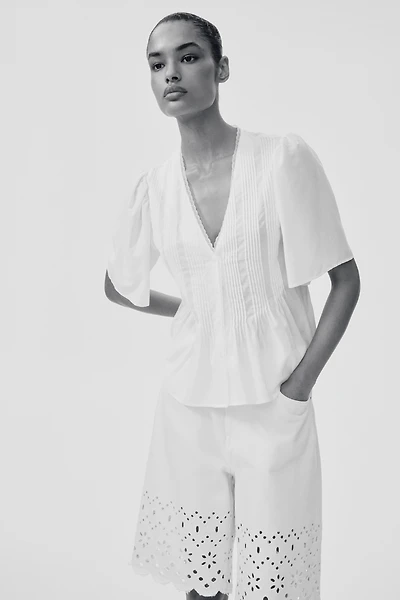 Blouse with Pintucks