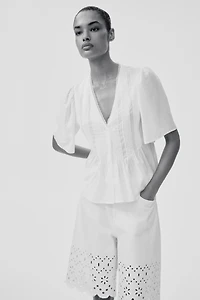 Blouse with Pintucks