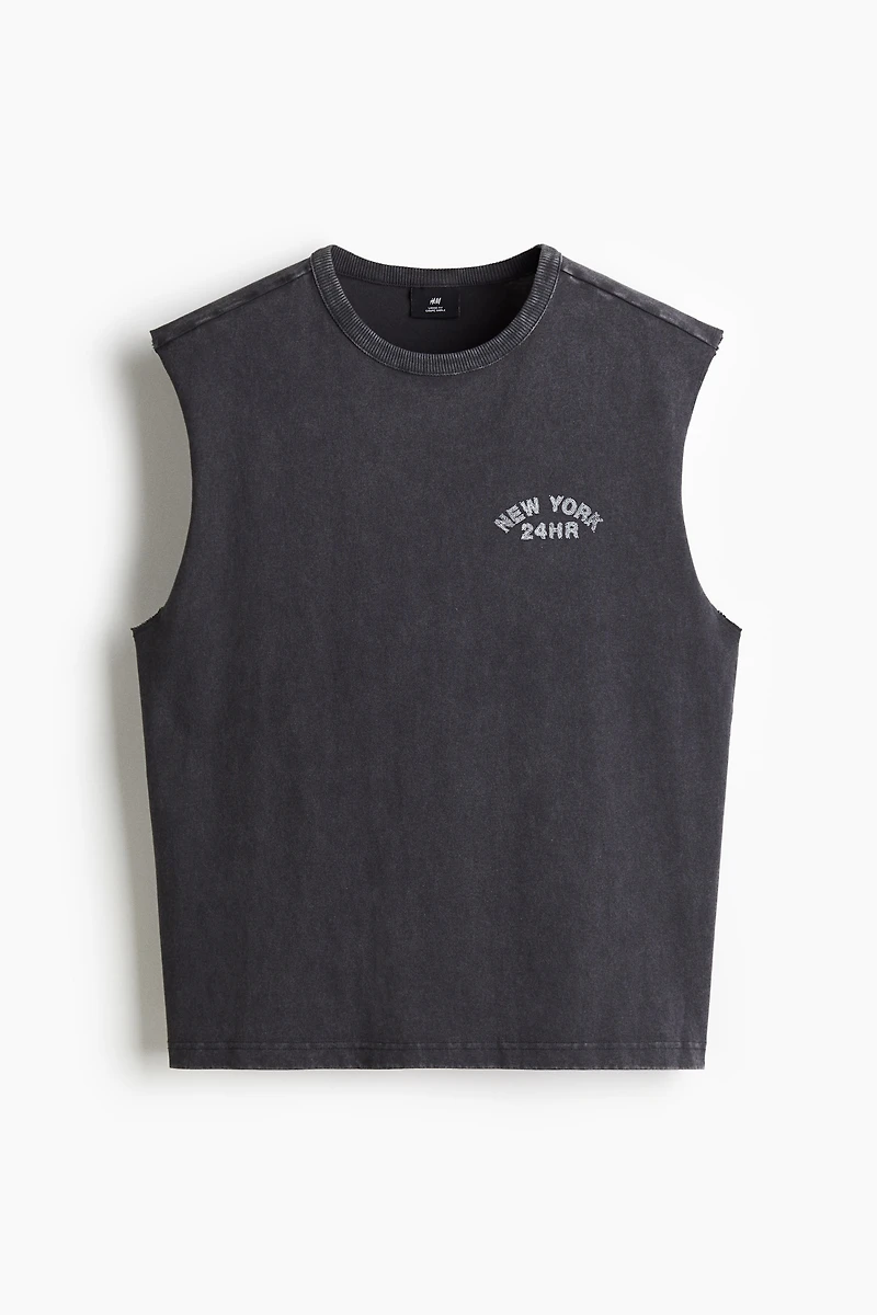 Loose-Fit Printed Tank Top