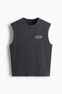 Loose-Fit Printed Tank Top