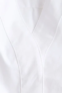 Tapered-Waist Cotton Blouse