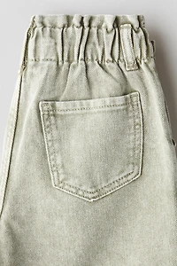 Wide Leg Paper-bag Jeans