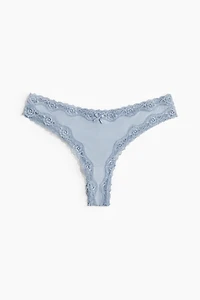 Lot de 5 culottes en microfibre et dentelle