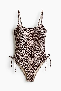 Padded-Cup High-Leg Swimsuit