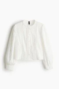 Blouse with Eyelet Embroidery