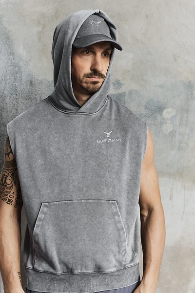 Loose-Fit Sleeveless Sports Hoodie
