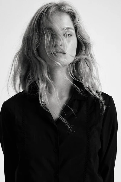 Pintucked Pajama Shirt