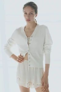 Fine-Knit Cardigan