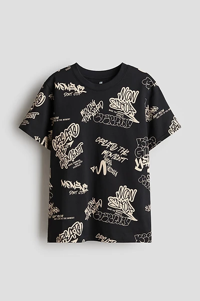Printed cotton T-shirt