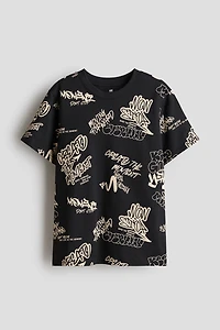 Printed cotton T-shirt