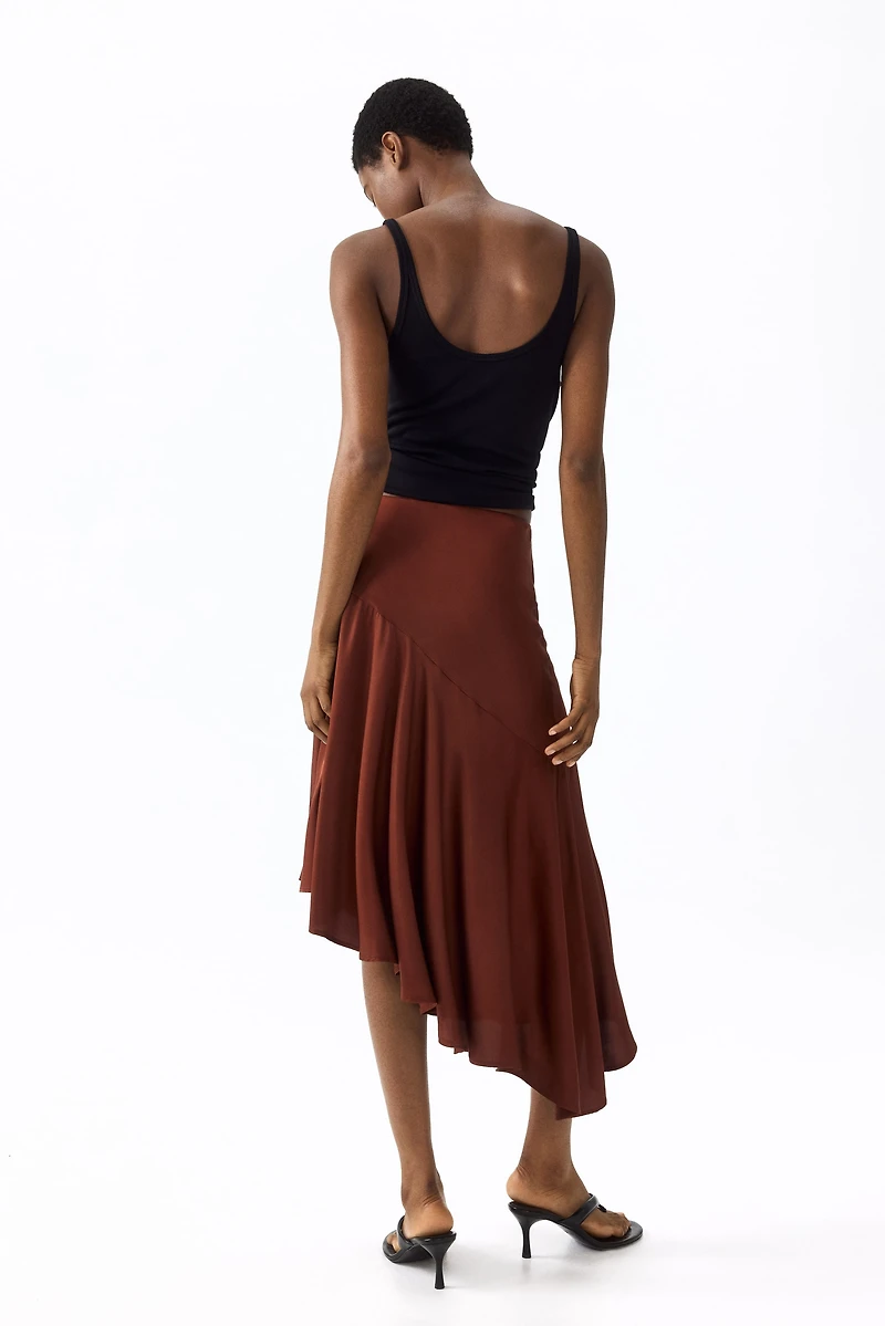 Asymmetric Viscose Skirt