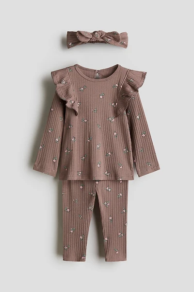 Ensemble 3 pièces en jersey imprimé