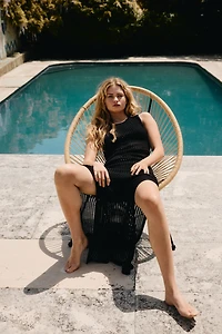 Pointelle-Knit Beach Dress