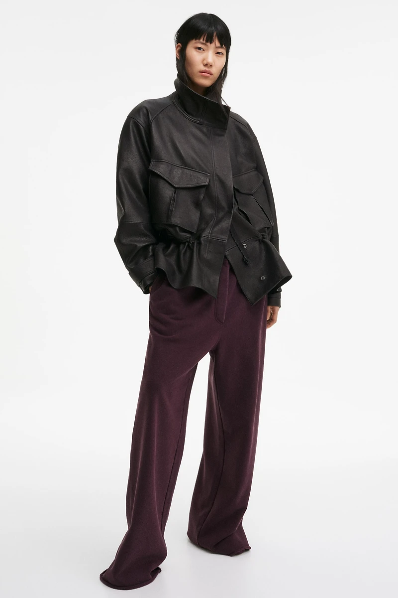 Wide-Leg Cotton Joggers